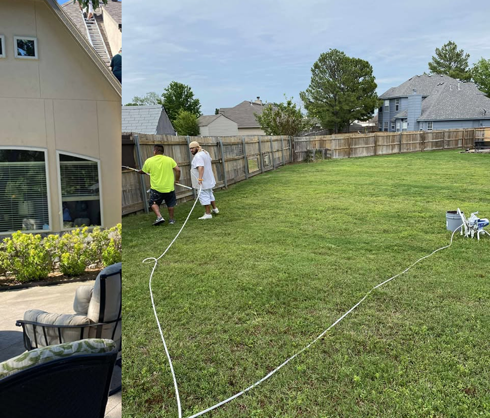 Matthews Painting team painting house in broken arrow ok